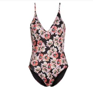 Nordstrom Leith floral print one piece swim suit